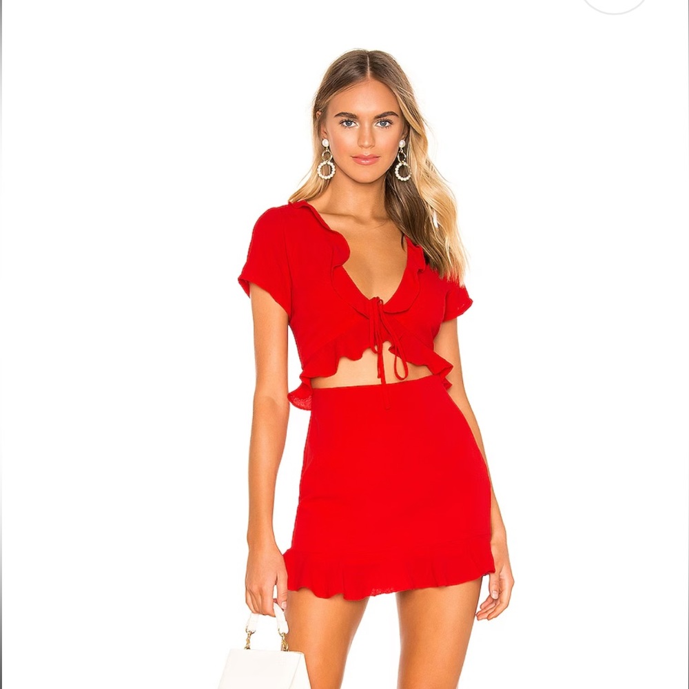 Superdown Mia Ruffle Tie Dress